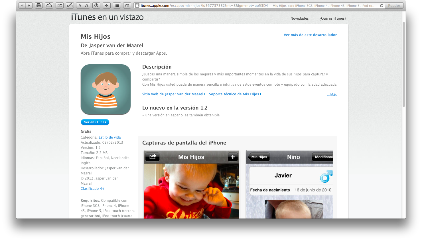 Spanish version iTunes